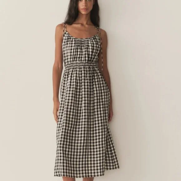 DÔEN Leslie Dress in Marilyn Gingham - Picture 3 of 9